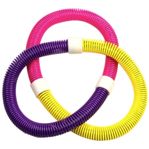 엔젤가드 꽈배기 스프링 훌라후프 0.86kg, 핑크옐로우퍼플