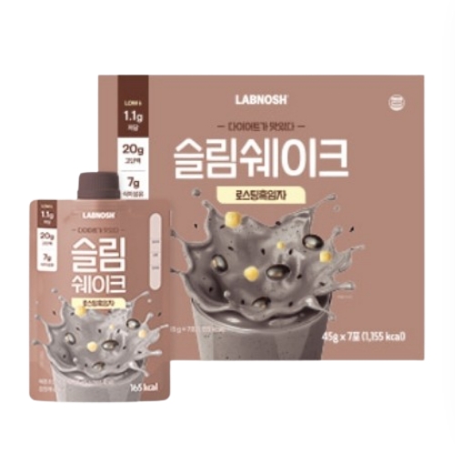 리빙라이프 랩노쉬 슬림쉐이크 로스팅흑임자 45g, 7포, 1개