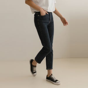 코세 슬림 텐션 9부 데님 PT