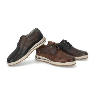 엘칸토 남성 소가죽 밴딩끈장식 데크슈즈 3.5cm LCMC20U513