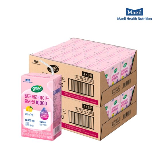 <b>셀렉스</b> 밀크세라마이드 <b>콜라겐</b>음료10000[125mlX48팩