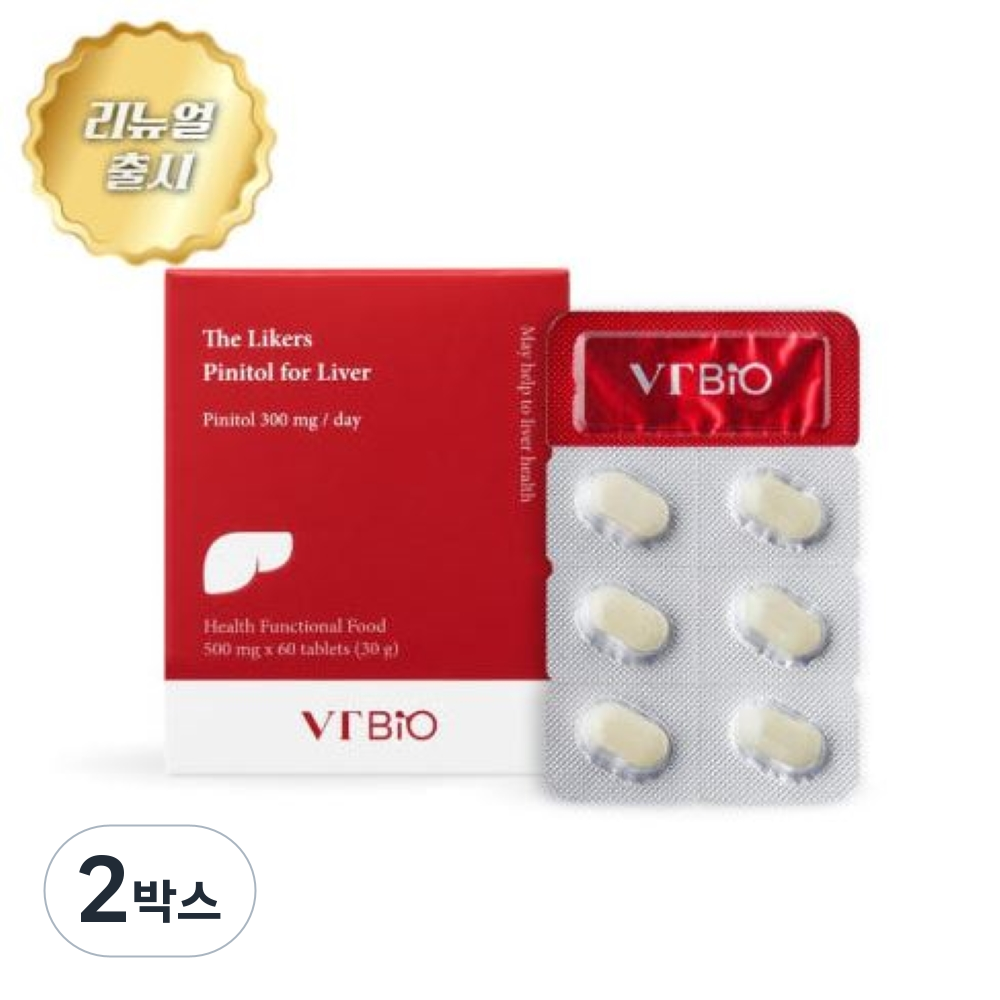 더라이커스 <b>피니톨</b> 포 리버 직장인 간에좋은 영양제  60정  2박스