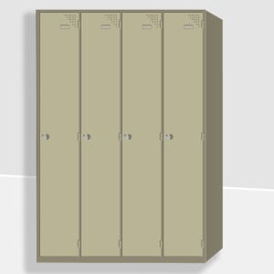 4인 1단 4열 철제 락카장 락커장 수납장 옷장 MK