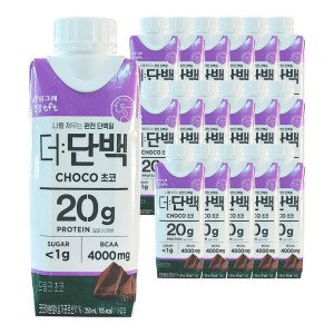 빙그레 빙그레 더단백 드링크 초코 250ml 18개 / 마시는 프로틴 음료 초콜릿 단백질 보충