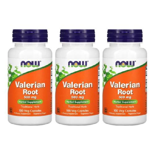 3개 Now Foods 나우푸드 발레리안 루트 500mg 100 베지캡슐
