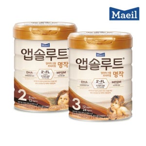 [매일유업]매일유업 앱솔루트 명작 분유 2-3단계 800g 6캔 (2 or 3단계 택1)