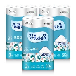 잘풀리는집 두루미 화장지 세트 (90롤, 100% 천연펄프)
