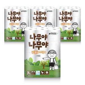 잘풀리는집 나무야나무야 데코디럭스 (4팩) 총 96롤