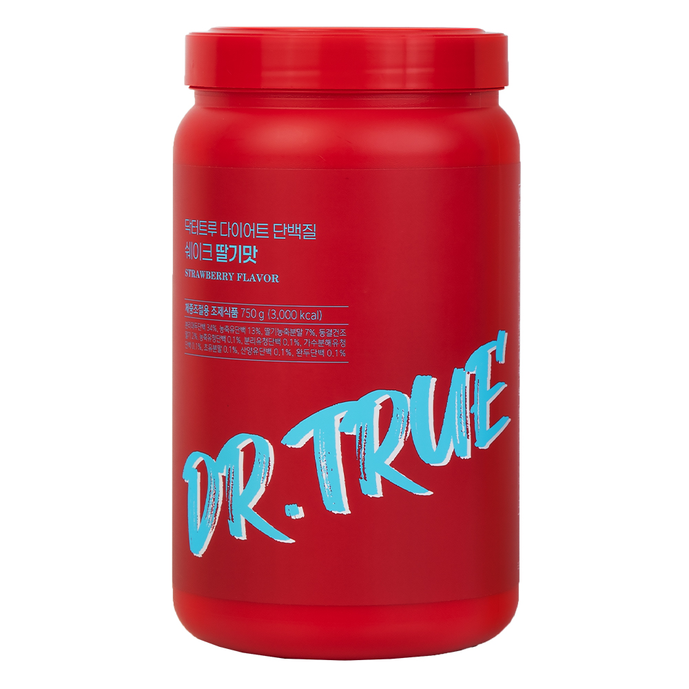 닥터트루 초유 산양유 프로틴 담은 리얼 다이어트 식사대용 단백질 쉐이크 딸기맛 , 750g, 1개