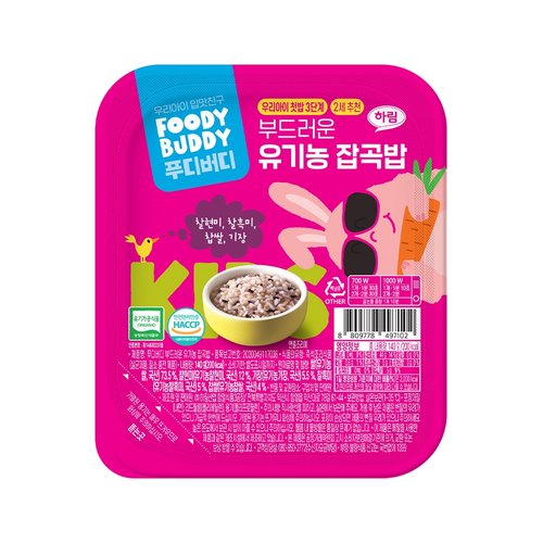 푸디버디 부드러운 유기농 잡곡밥 제품 이미지