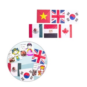 딱지접기 딱지만들기 나라소개 세계나라국기 옵션A 도안 외국전통의상