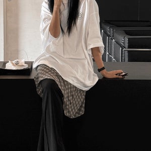 레터 쉬폰 스커트