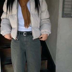 레츠 크롭 패딩