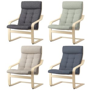 [롯데백화점] 이케아 POANG 포엥 암체어 프레임 자작나무무늬목 쿠션 군나레드 LE1218802955