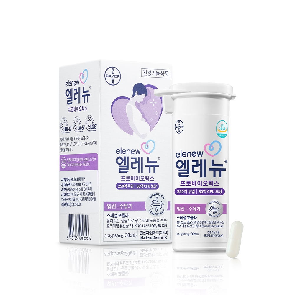 엘레뉴 프로바이오틱스 287mg x 30캡슐, 2개