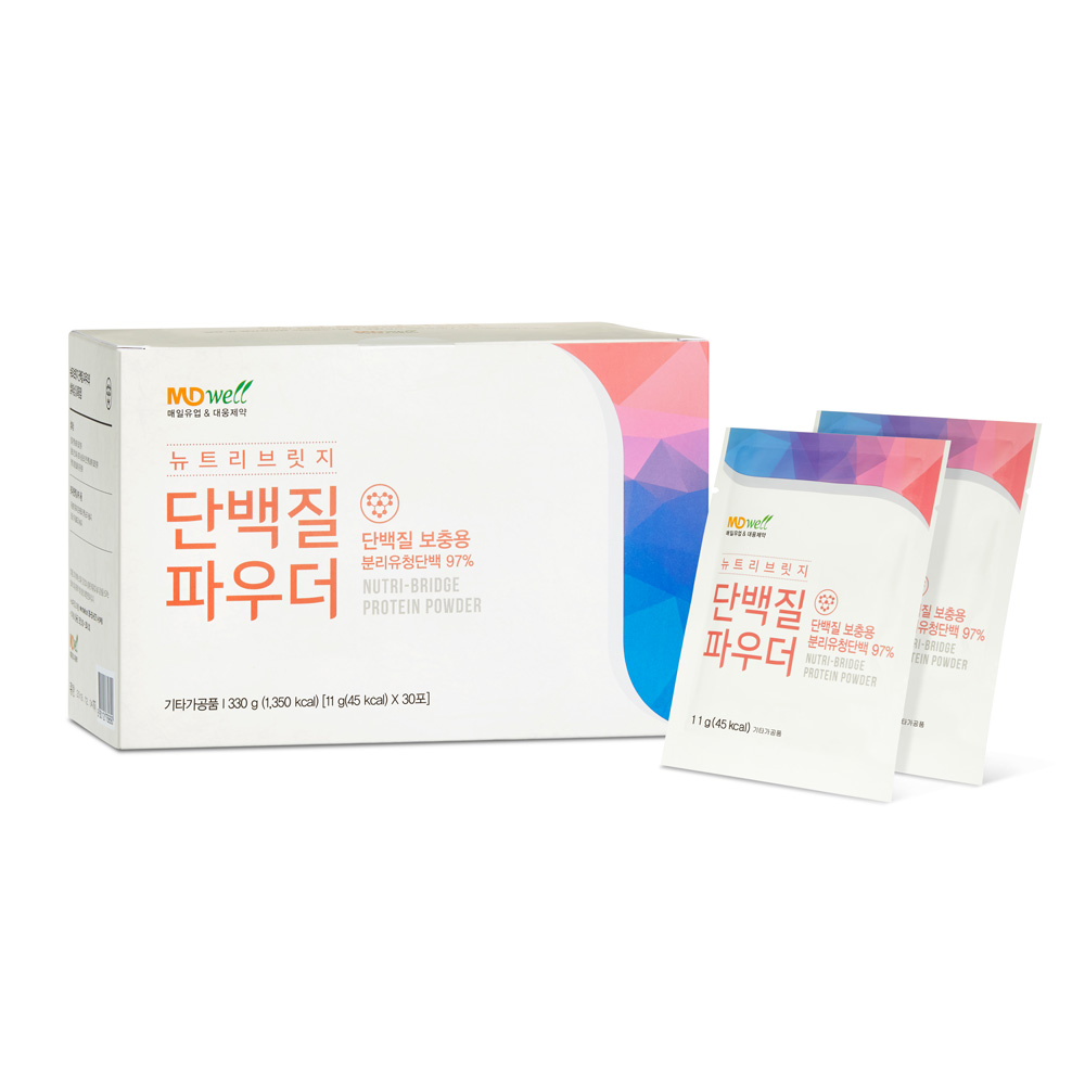 매일유업 메디웰 뉴트리브릿지 단백질파우더 11g  30포, 2개