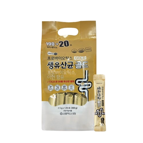 락토온 프로바이오틱스 생유산균 골드 2.5g x 120포, 2개