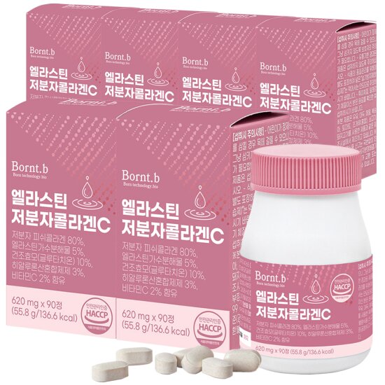 <b>본트비</b> 엘라스틴 글루타치온 저분자 피쉬콜라겐C 정 6박스