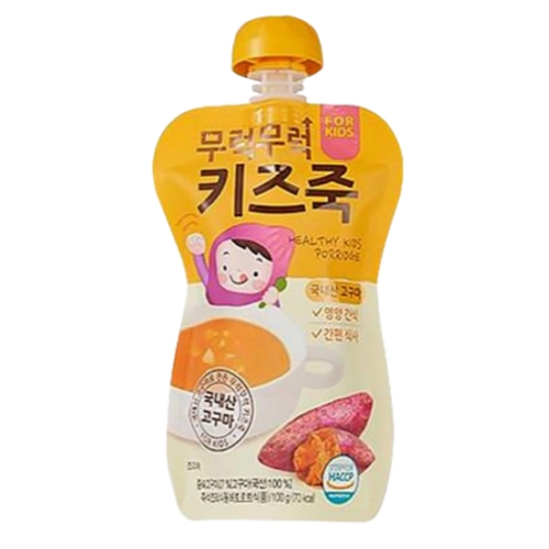 이유케어스 무럭무럭 키즈죽 국내산 고구마 성분 분석