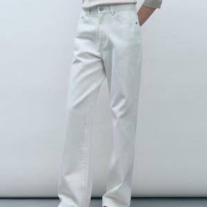 [몽돌] 화이트 데님 스트레이트 팬츠 MDPT054WHITE