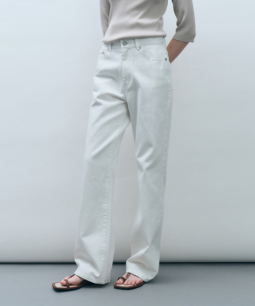 [몽돌] 화이트 데님 스트레이트 팬츠 MDPT054WHITE MDPT054WHITE