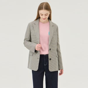 [베네통]퀸즈 체크 자켓 BAJK01511BL