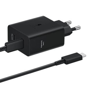 삼성정품  50W 듀얼 PD 충전기 절전형 (USB C to C 케이블 포함)