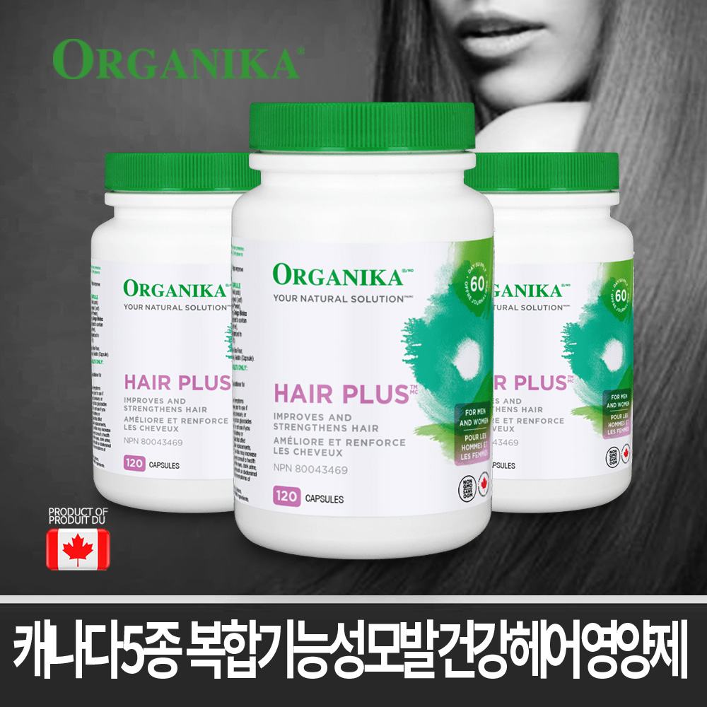 <b>Organika</b> 강하고 윤기있는 <b>머리카락</b> 캐나다 4종 복합 헤어영양제  1개