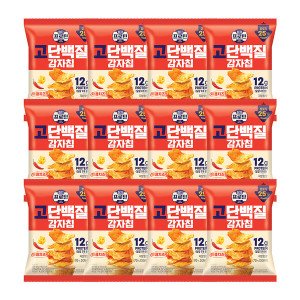 롯데웰푸드 이지프로틴 고단백질 감자칩 매콤치즈맛 50g x12개