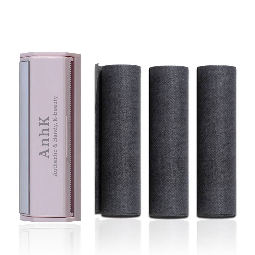 안크 휴대하기 편한 천연마 얼굴 기름종이 롤 3개+ 전용 케이스 1개 세트