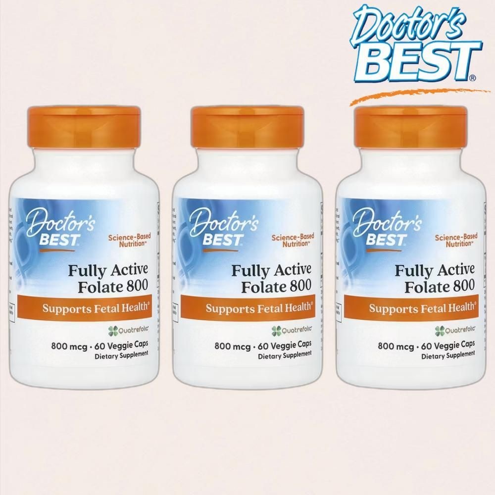 닥터스베스트 완전 활성 <b>엽산</b> 800 800mcg 60정 활성형 <b>엽산</b> Folate 3병