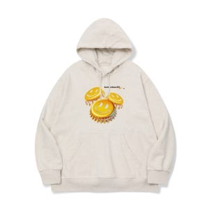 베러댄88 bth55 오늘도 내일도 따고 웃는다 그래픽 후드티 | 오트밀 BTH55-beige