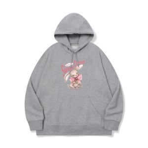베러댄88 bth56 산토끼 토끼야 어디로 가느냐 그래픽 후드티 | 그레이 BTH56-gray