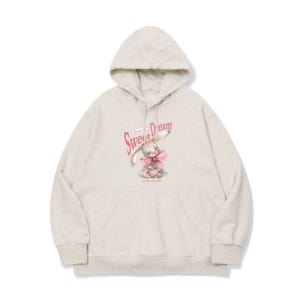 베러댄88 bth56 산토끼 토끼야 어디로 가느냐 그래픽 후드티 | 오트밀 BTH56-beige