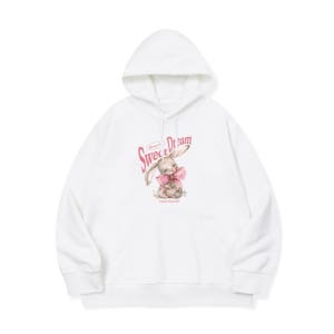 베러댄88 bth56 산토끼 토끼야 어디로 가느냐 그래픽 후드티 | 화이트 BTH56-white