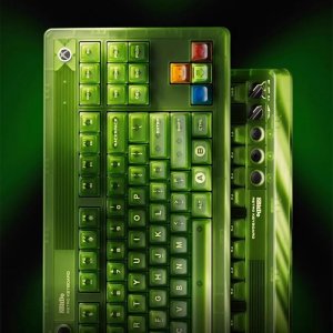팔비토 8BitDo 레트로 기계식 키보드 Xbox 버전 투명 그린 마이크로소프트