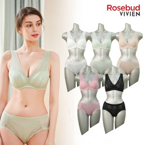 [비비안] 비비안 로즈버드 풀컵형 보정라인 노와이어 브라팬티세트 10종
