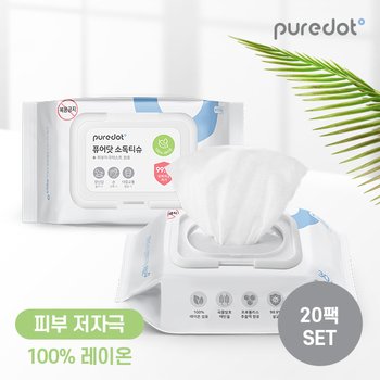 <b>퓨어닷</b> 소독티슈 20팩세트(30매)