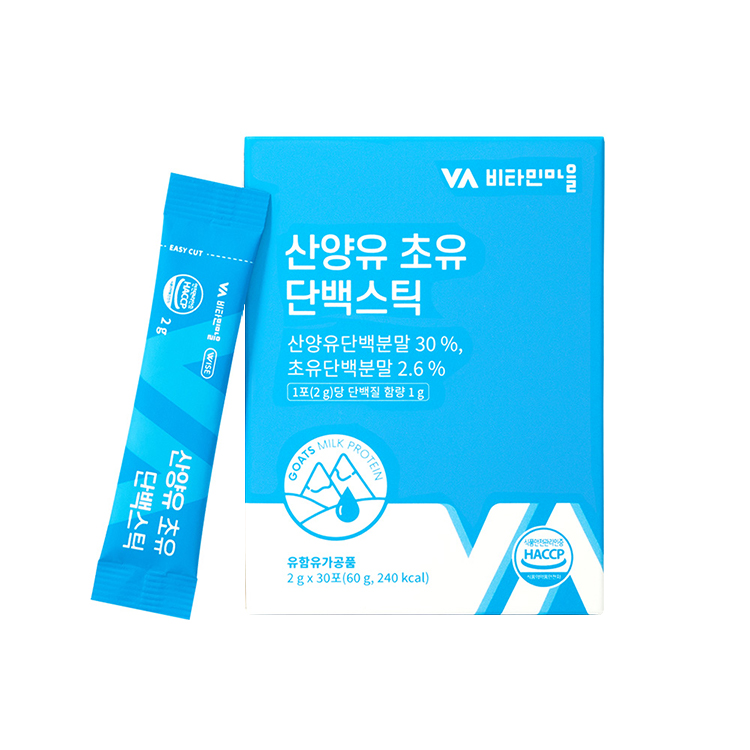 비타민마을 산양유 <b>초유</b> 단백스틱 2g  30포, 6개