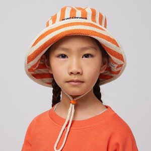 BOBO CHOSES SS25 2차[보보쇼즈]스트라이프 버킷햇-BB25KSHATI019811