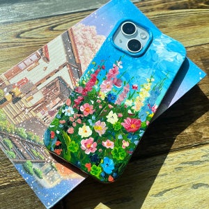 [Euphoria] 봄 네잎클로버 유화 물감 폰케이스, 시케