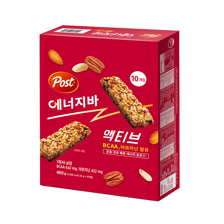 에스앤푸드 포스트 에너지바 액티브