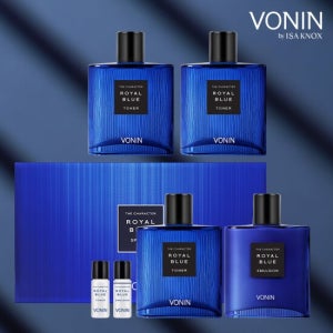 보닌 남성 기초 더 캐릭터 로열블루 스킨 더블패키지(스킨3+에멀전1)