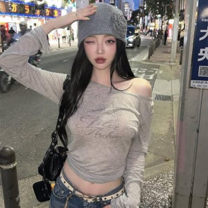 [길라아카이브] STAR WING SHEER LONG SLEEVE_GY GL25SPTP05GY