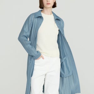 [닥스 여성] [플리츠]블루 스트랩 롱 자켓 DLJA5BP22B3