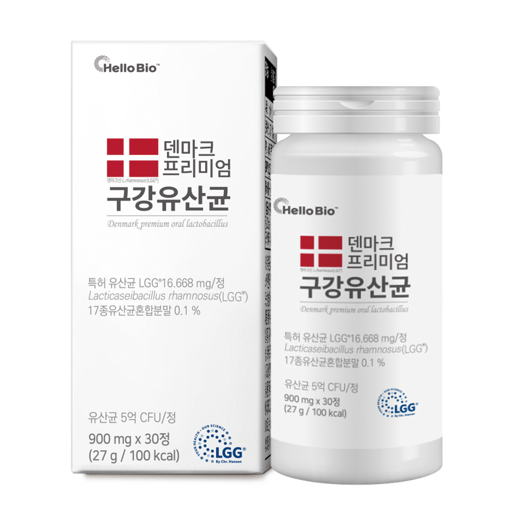 헬로바이오 덴마크 프리미엄 구강유산균 900mg x 30정, 1개