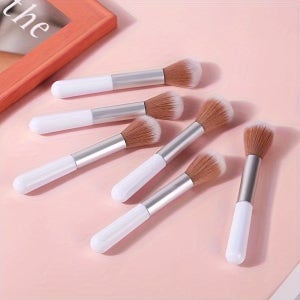 5pcs 블러쉬 브러쉬 하이라이터 브러쉬 루스 파우더 브러쉬 뷰티 휴대용 소프트 메이크업 브러쉬 컨투어링 소프트 블러쉬 브러쉬 루스 파우더 고정 아이 섀도우 도트 하이라이터