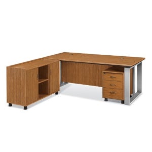 하이퍼스 피에라 티크 책상 티크+실버 사이드책상 별도