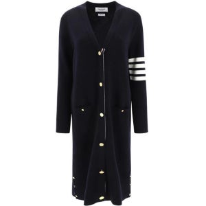 [명품] 24FW 톰브라운 4바 스티치 울 여성 롱 가디건 네이비 FKC289A 00014 415