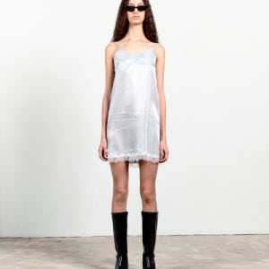 [쿠어 우먼] 크링클 레이스 미니 드레스 (라이트블루그레이) WXF2OP01K-LBG